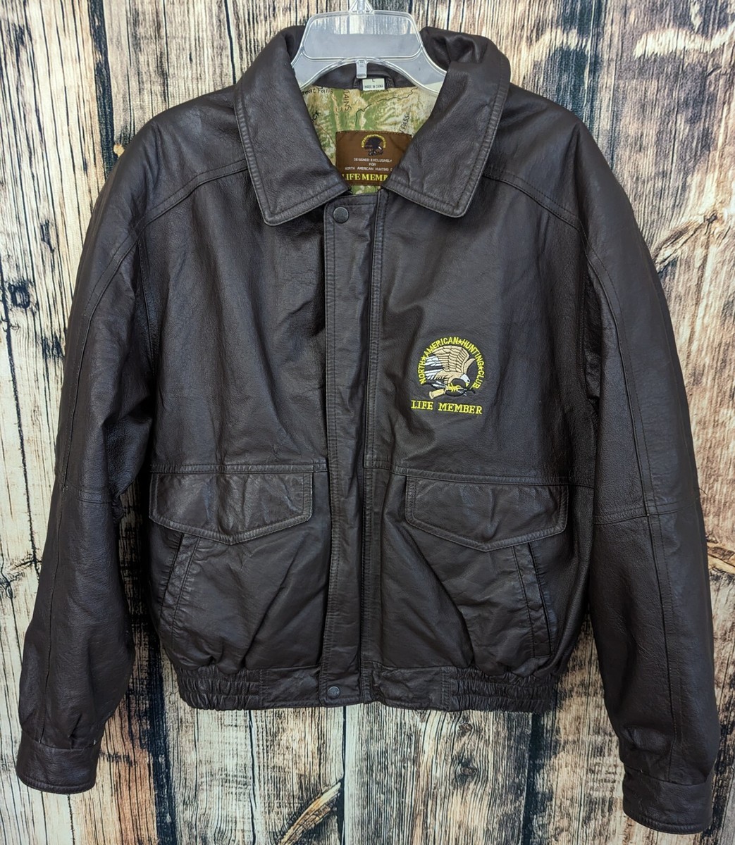 本革スタジアムジャケット NORTH AMERICAN HUNTING CLUB North American Hunting Club Life Member Leather Bomber