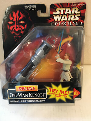 Star Wars Episode I - Deluxe Obi-Wan Kenobi Action Figure, New