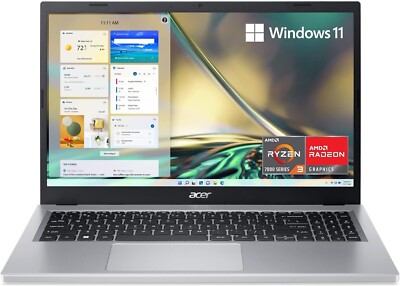 Acer Aspire  Slim Laptop | 15.6'' Full HD IPS Display | AMD Ryzen 3 7320U Quad-Co