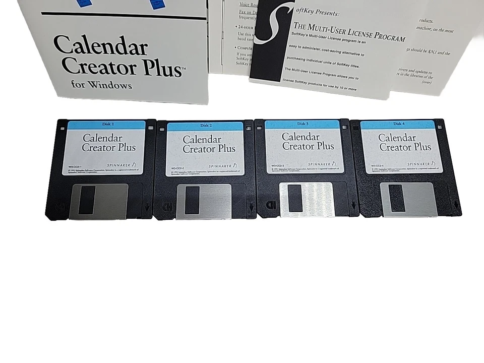 Vintage Spinnaker Calendar Creator Plus Version 2 for Windows 95 & Windows 3.1 - Image 4 of 4