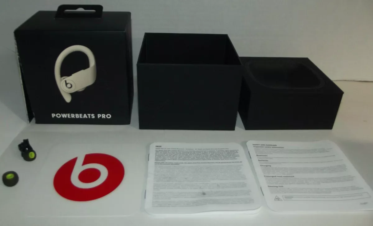 Powerbeats Pro Ivory/White Box Only w/Replacement Silicon, Manual