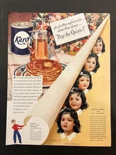 Vtg 1930s Karo Syrup Ad, Featuring The Dionne "Quints"