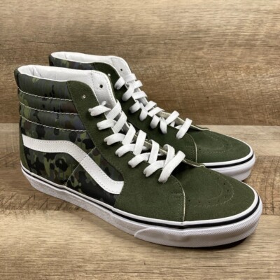 VANS Sk8-Hi Rain Camo Green Multi Color Sneakers Shoes Mens
