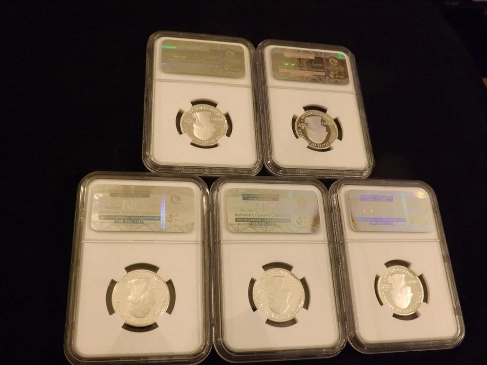 2010-S   Quarters   SILVER     5 Coin Set       NGC PF 70 - Image 2 of 2