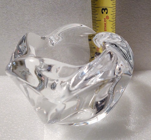 Vtg. Royal Copenhagen Crystal Glass Swirl Votive Candle Holder Denmark. - Picture 4 of 5