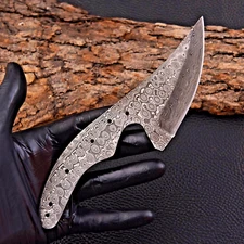 FULL TANG HAND FORGED DAMASCUS STEEL BLANK BLADE HUNTING KNIFE 2761