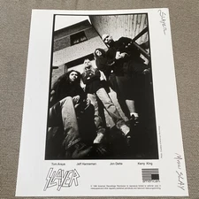 Slayer Press Photo 8x10”, Kerry King, Tom Araya, Jeff Hanneman. See Description.