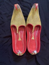 Men's Traditional Vintage Handmade Jutti shoes pure Leather and Tilla, Punjabi