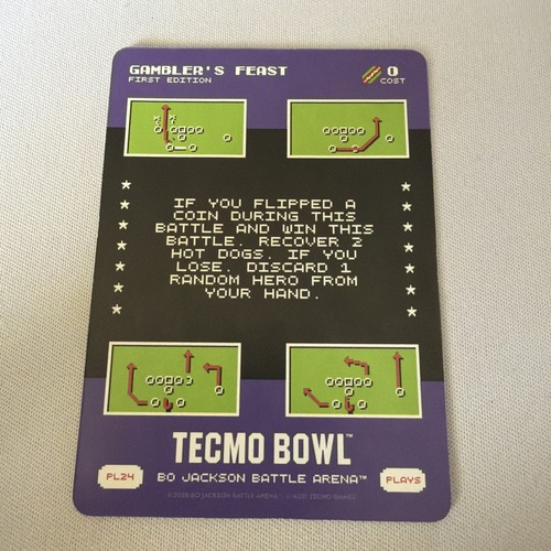 Bo Jackson battle arena Tecmo Bowl Play Card PL24 Gamblers Feast