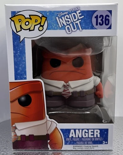 Funko Pop Anger #136 Disney Pixar Inside Out Collectible Figure Vaulted