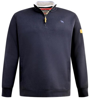D555 RUSSEL 1/4 Zip Sweatshirt In Fleece For Men in Navy, 2XL-8XL