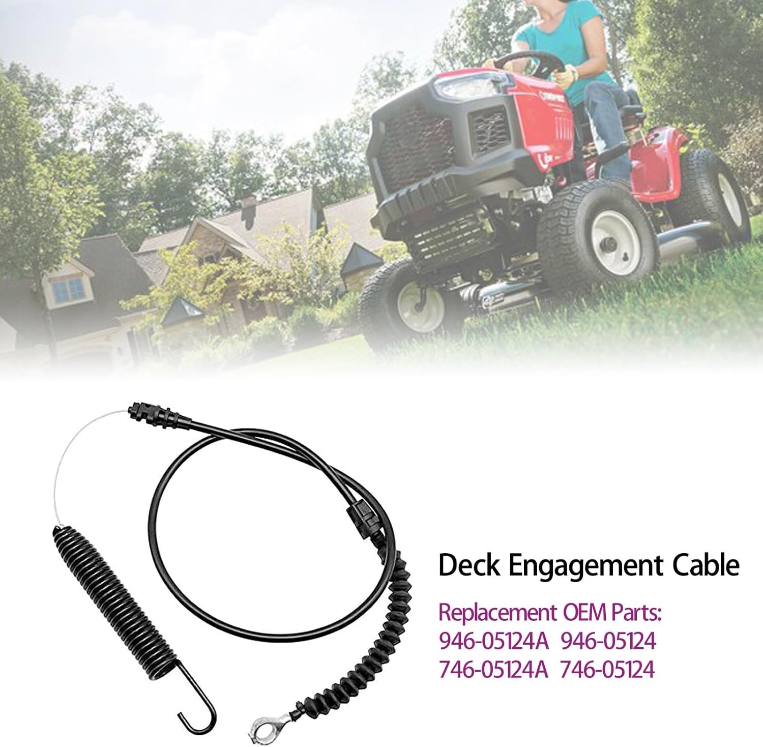 Deck Blade Engagement Cable for Troy-Bilt Huskee MTD Craftsman Murray ...