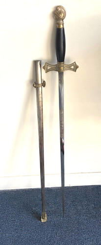 Antique Sons of St. Patrick Ceremonial Sword w/Scabbard - Pettibone Mfg Co
