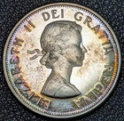 1963 Silver Canadian Half Dollar STUNNING TONING Old Glory C&C Daily 1c Auction!