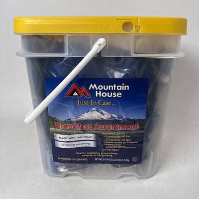Mountain House Breakfast Assortment Bucket 29 Servings Best By July 2027 Sealed