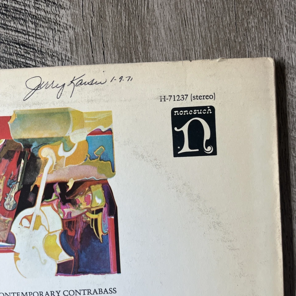 The Contemporary Contrabass John Cage, Pauline Oliveros, PROMO LP Nonesuch 1970 Foto 4 de 4