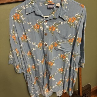 CAMISA PHISH BIG CYPRESS RARA IMPRESIÓN HAWAIANA GRANDE CON BOTONES MANGA CORTA
