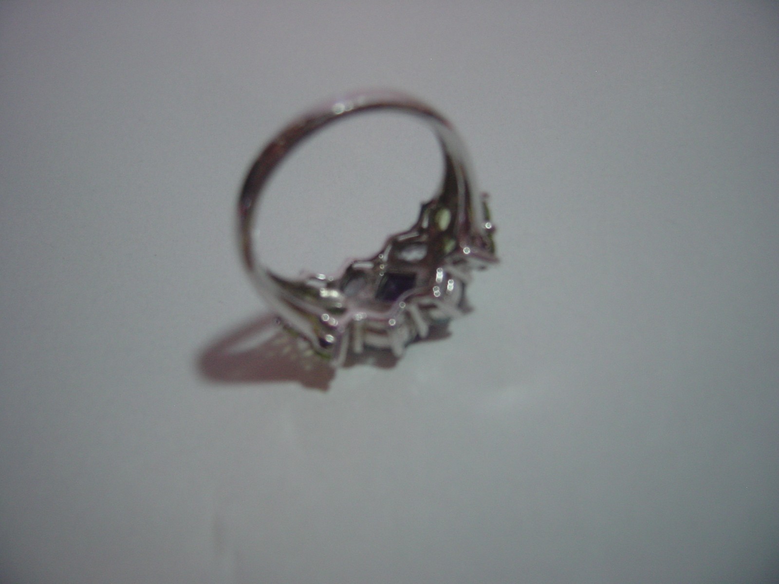 quality Solid Silver Ring-superb peridot-sky blue… - image 14