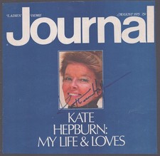 KATHARINE HEPBURN - MAGAZINE COVER SIGNED