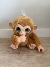 2017 fur real interactive monkey, sounds, giggly monkey plush sucks thumb toy