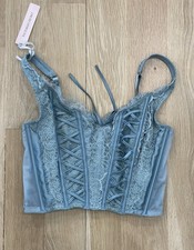 NWT Victoria  s Secret Dream Angels Lace Corset Green Bra Small S-DD