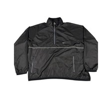 Nike Running Half Zip Pullover Jacket Men's Large Black Windbreaker Lightweight