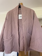 Cotton Quilted Jacket Dusky Pink One Size