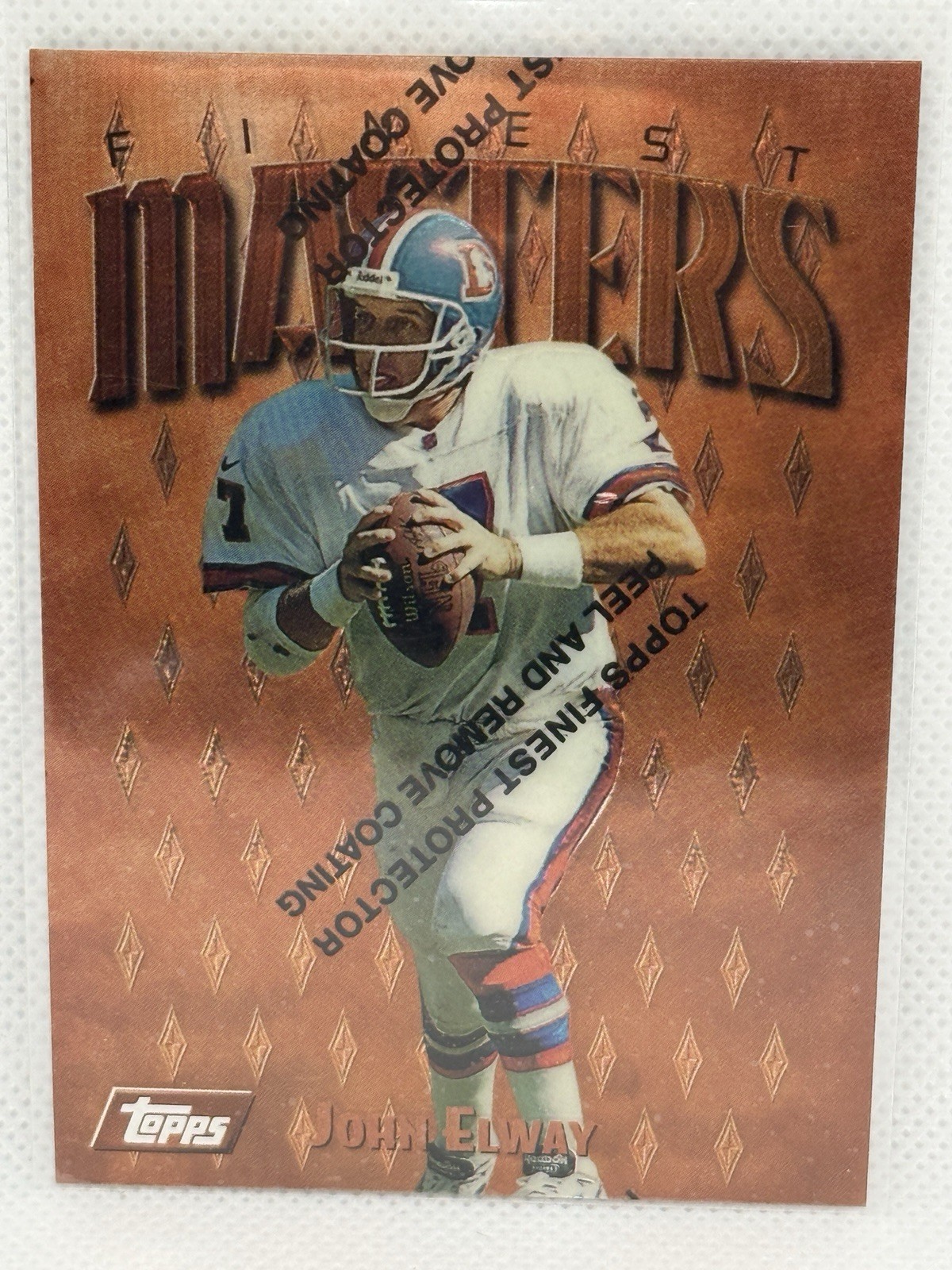 John Elway 1997 Topps Finest Masters #210 Denver Broncos W/Coating HOF