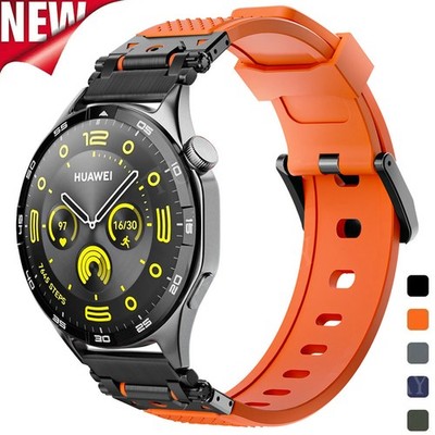 For HUAWEI Watch GT 6/5/4/3/2/GT 6 5 Pro 46mm Rugged Silicone Strap Wrist Band