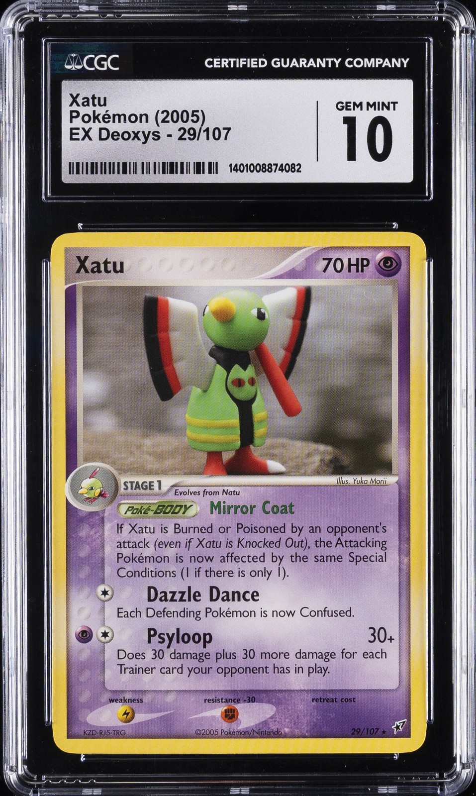2005 POKEMON EX DEOXYS #29 XATU CGC 10 GEM MINT
