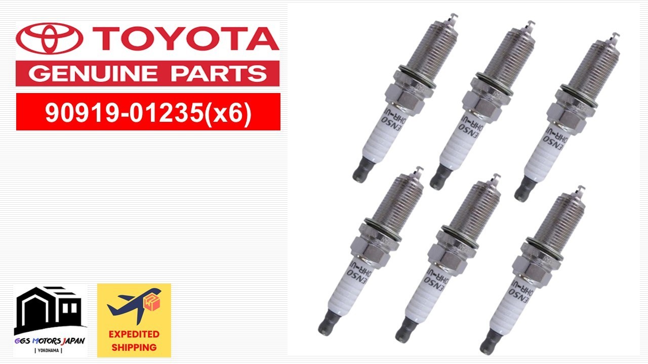 TOYOTA OEM 90919-01235 x6  LEXUS SPARK PLUG SET 4.0L 1GRFE DENSO BEST JAPAN
