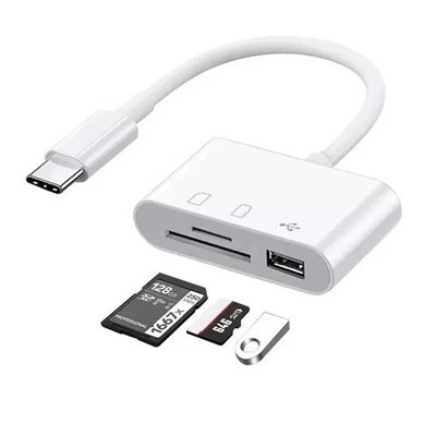 USB C SD Kartenleser, Micro SD auf Typ C OTG Adapter für SDHC SDXC TF