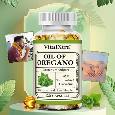 Oil Of Oregano 120 Capsules, Supportsrespiratory Health, Balances Gut Microbiota