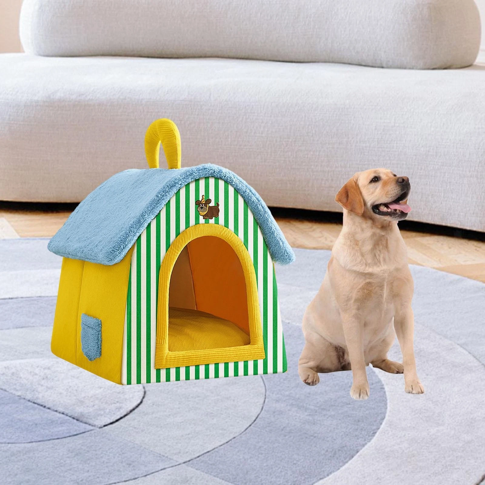 Cute Pet Cat Nest Pet Sleeping Bed Washable Cat Bed Tent for Pets Outdoor Cats