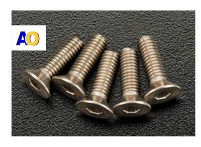 Duratrax DTXQ0611 Titanium Flat Head Hex Screws (5pcs) M3x10 Option Evader etc