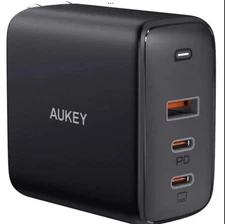 AUKEY PA-B6S Omnia Mix3 GaN 3-Port USB-C USB-A PD High Speed Charger 90W - Black
