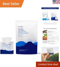 Travel-Friendly Essential Face Wipes - Natural,  Biodegradable - 20 Count