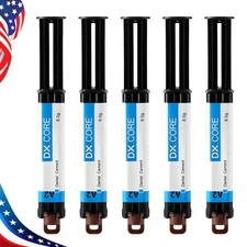 5X Dentex Dental Dual Cure Core Build Up Composite Resin Light & Self Cured A2