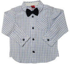 s.Oliver Baby Hemd Gr.86 Taufhemd elegant Taufanzug Taufe festlich blau karriert