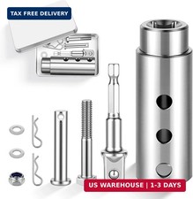 Trailer Jack Drill Adapter, 1 Inch Drive Shaft Stainless Steel Heavy Duty Adapte