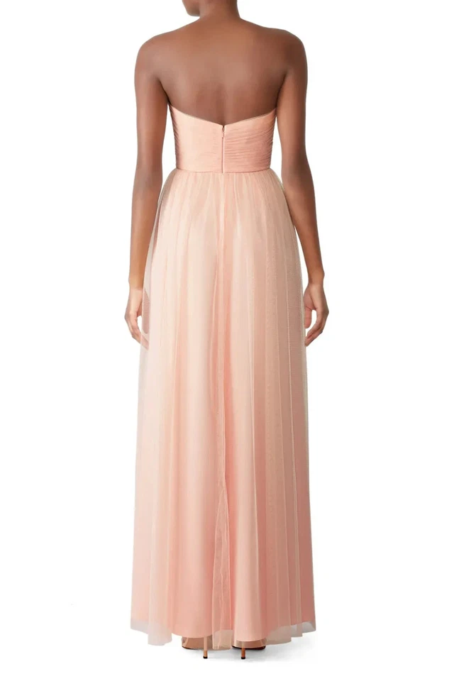 Vestido de novia formal sin tirantes de gasa rubor Amsale talla 18 (al por menor $310) Foto 2 de 4