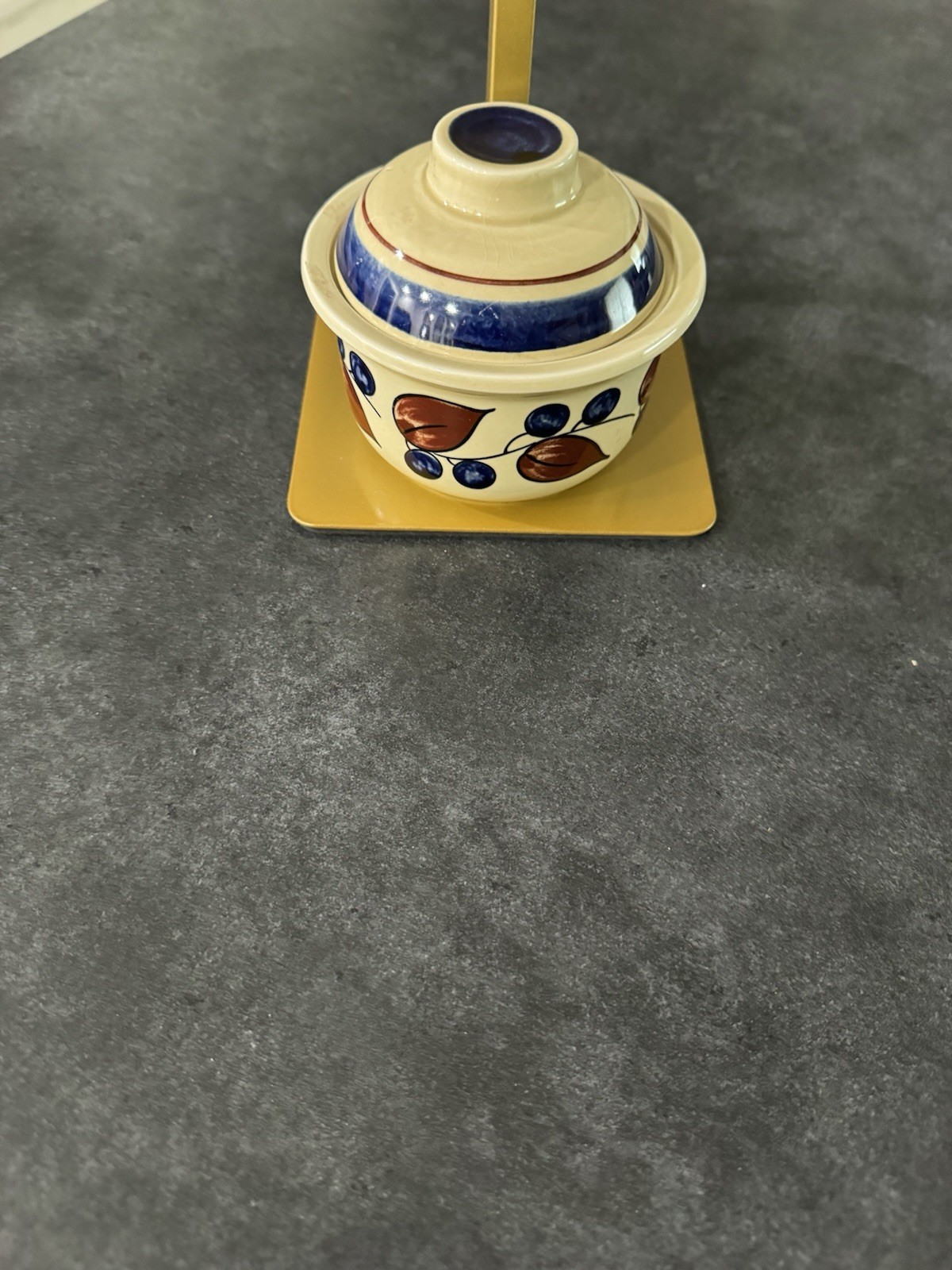 VTG Figgjo Flint Norway BEITO Sugar Bowl With Lid Made In Norway 1970's