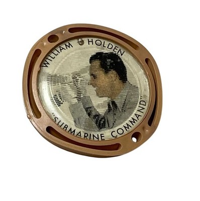 Vintage 1950s Kellogg's Pep Cereal WILLIAM HOLDEN Flicker/Motion Coin 1.25'' Wide