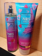 Bath Body Works PARIS AMOUR Fragrance Mist Body Cream Set Of 2
