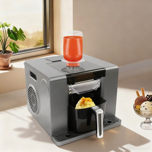 Snowflake Ice Making Machine Shaved Ice Machine Automatic Shaved Ice Maker Grey - Bild 7 von 15