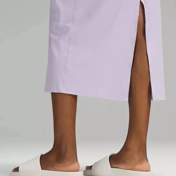 NEW Lululemon Align Ribbed Midi Dress Lilac Ether Size 4 with tag - Изображение 3 из 4