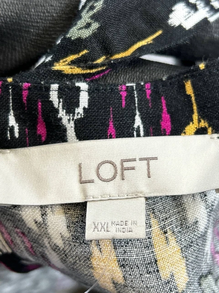 Mono Loft para mujer XL negro blanco púrpura amarillo mezcla de lino Foto 3 de 4