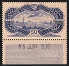 Airmail No. 15, corner dated June 15, 1936, new *, signed CALVES - VF
