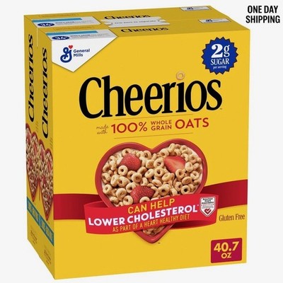 Cheerios Cereal, 40.7 oz (2 Pack)   Heart Healthy Breakfast Cereal
