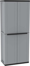Tall Plastic Cupboard Storage Outdoor Garden Shelves Utility Box Cabinet